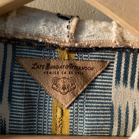 Striped Hooded Poncho Jacket - Picture 8 of 11